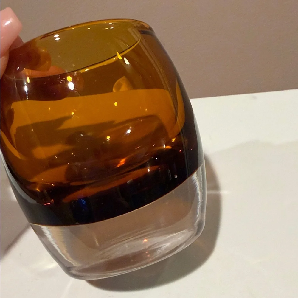 Crate&Barrel Glass Votive Holder, Set of 2